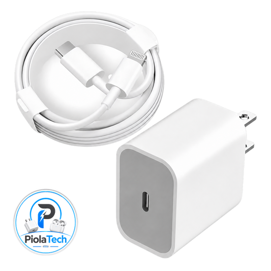 Adaptador Apple 20w + Cable Tipo C a Lightning - 100% Original
