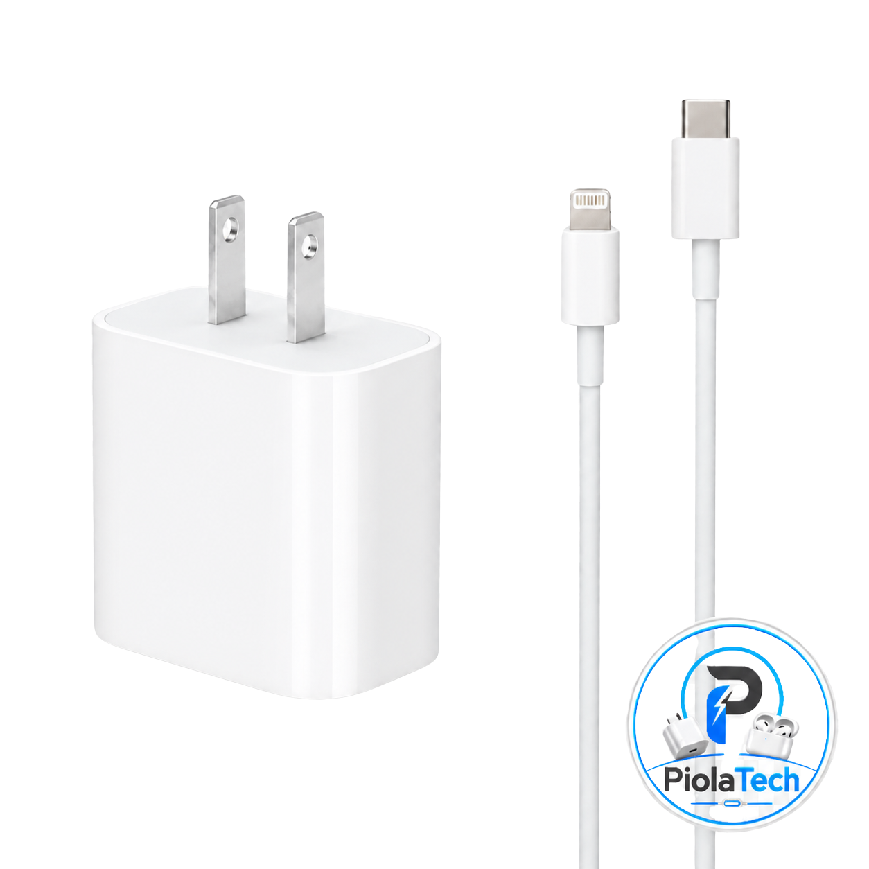 Adaptador Apple 20w + Cable Tipo C a Lightning - 100% Original